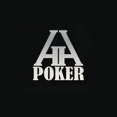 HHPOKER logo, stylized HH in royal blue